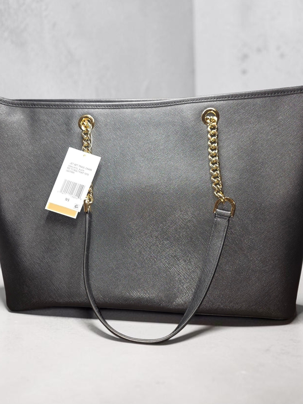 Michael Kors Extra Large Black Leather Shoulder Tote/Laptop Bag NWT - Picture 3 of 9